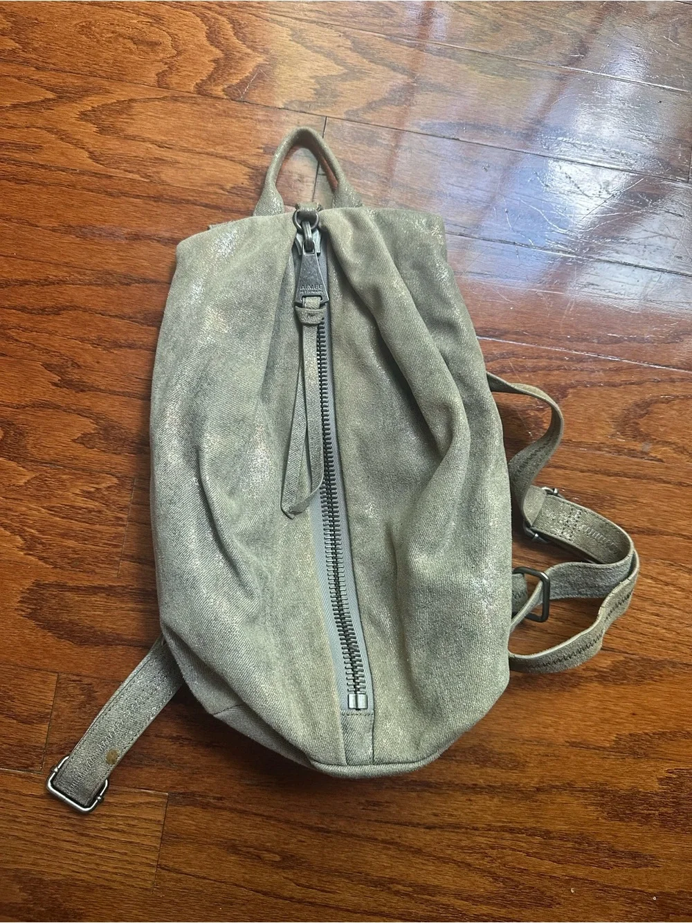 Aimee Kestenberg Tamitha Grey & Rose Gold Leather Backpack
